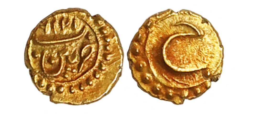 Mysore, Tipu Sultan (AM 1215-1227, 1787-1799 AD), Gold Fanam, 0.39 gms, Patan Mint, AM 121
