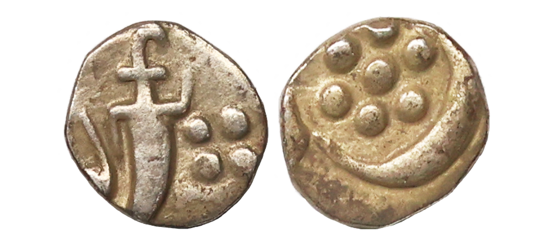 Baroda State, Khande Rao (AH 1273-1287, 1856-1870 AD), Silver 1/8 Rupee, 1.44 gms, very fi