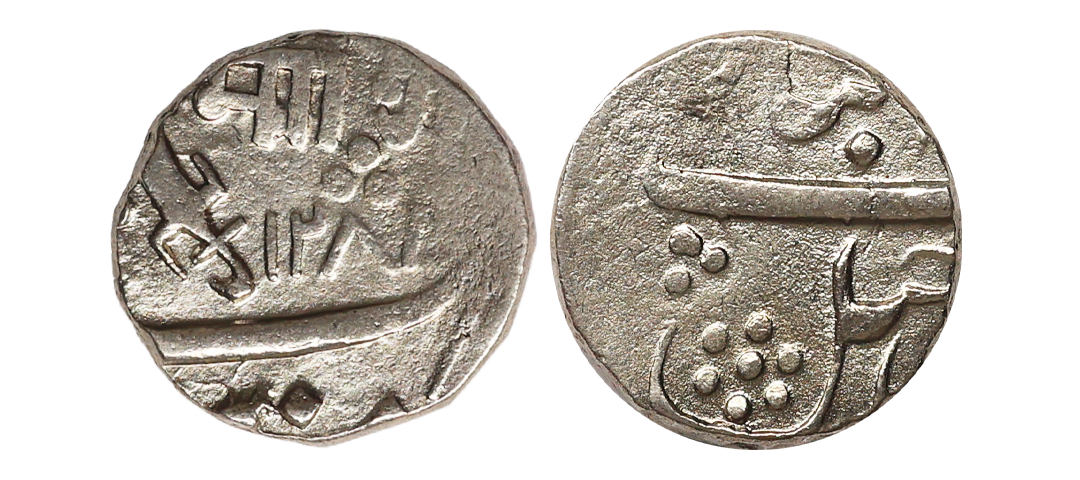 Baroda State, Malhar Rao (AH 1287-1292, 1870-1875 AD), Silver Rupee,11.37gms, AH 128x, KM 