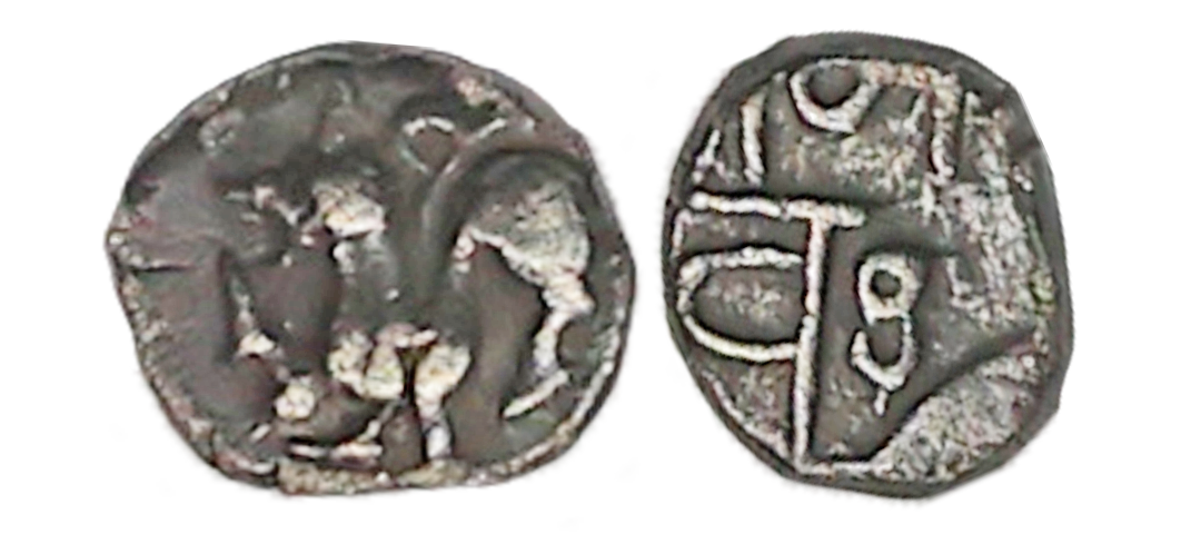 Yadavas of Devagiri, Ramachandra Deva (1271-1311 AD), Silver Damma, 0.22 gms, very fine, v