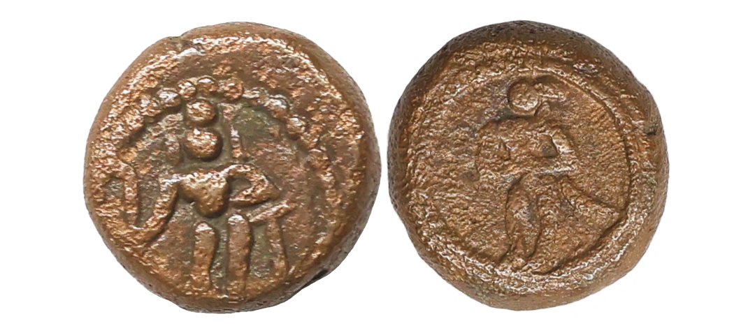 Vijayanagar Feudatories, Madurai Nayaka issue, (16-18c AD), Copper Kasu, 2.12 gms, about v