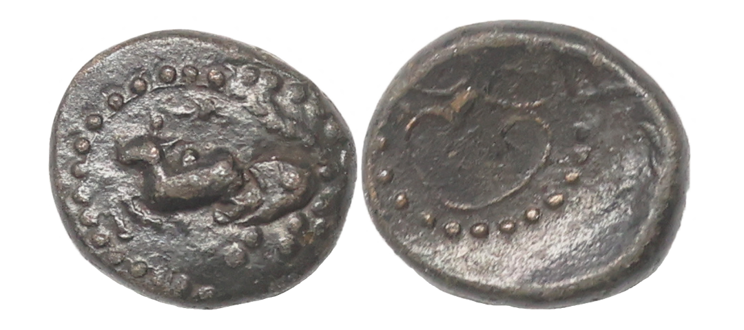 Vijayanagar Feudatories, Madurai Nayaka issue, (16-18c AD), Copper Kasu, 2.13 gms, about v