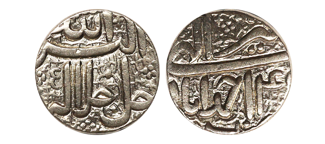 Akbar (AH 963-1014, 1556-1605 AD), Silver Rupee, 11.38 gms, Ahmadabad Mint, Ilahi Month Ti