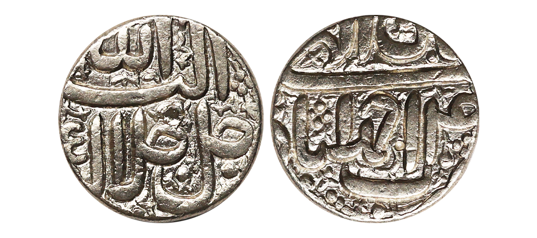 Akbar (AH 963-1014, 1556-1605 AD), Silver Rupee, 11.40 gms, Ahmadabad Mint, Ilahi Month Ab