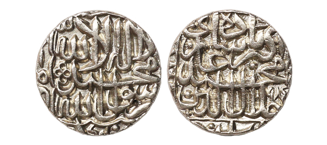 Akbar (AH 963-1014, 1556-1605 AD), Silver Rupee, 11.34 gms, Patna Mint, AH 985, KM #80.16,